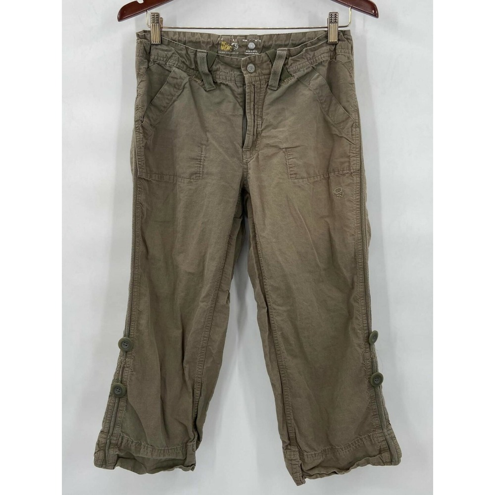 Mountain Hardwear Women's Green Capri‎ Pants Size 6 Hiking Camping Outdoors
